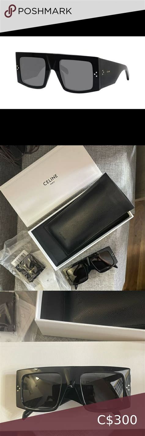 CELINE Rectangular Sunglasses CL40105I Black 